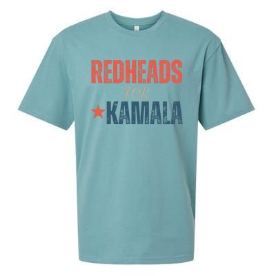 Redheads For Kamala 2024 Harris Walz Vintage Sueded Cloud Jersey T-Shirt