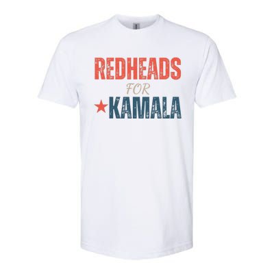 Redheads For Kamala 2024 Harris Walz Vintage Softstyle CVC T-Shirt