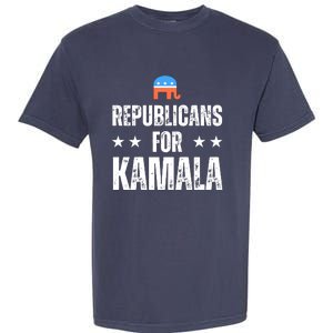 Republicans For Kamala Harris 2024 Garment-Dyed Heavyweight T-Shirt