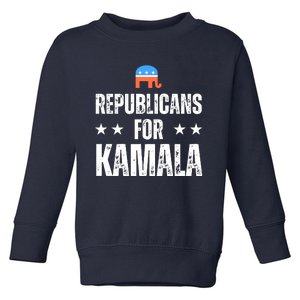 Republicans For Kamala Harris 2024 Toddler Sweatshirt