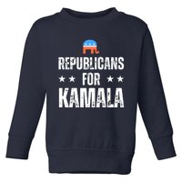 Republicans For Kamala Harris 2024 Toddler Sweatshirt