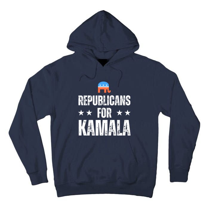 Republicans For Kamala Harris 2024 Tall Hoodie