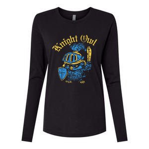 Renaissance Festival Knight Owl Ren Faire Womens Cotton Relaxed Long Sleeve T-Shirt