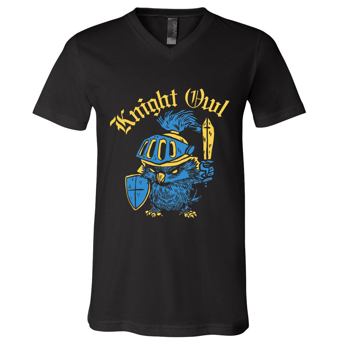 Renaissance Festival Knight Owl Ren Faire V-Neck T-Shirt