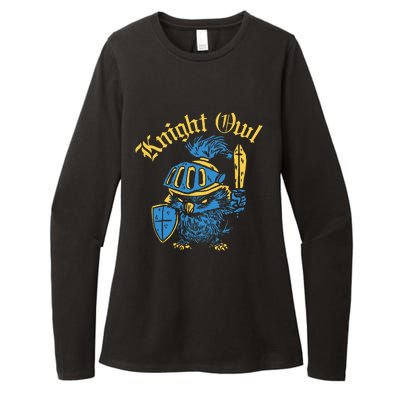 Renaissance Festival Knight Owl Ren Faire Womens CVC Long Sleeve Shirt