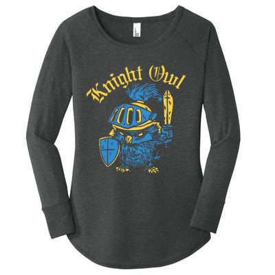 Renaissance Festival Knight Owl Ren Faire Women's Perfect Tri Tunic Long Sleeve Shirt