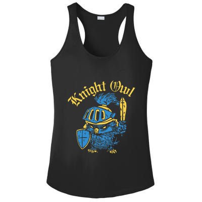 Renaissance Festival Knight Owl Ren Faire Ladies PosiCharge Competitor Racerback Tank