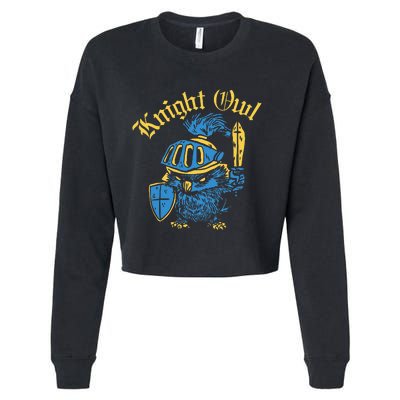 Renaissance Festival Knight Owl Ren Faire Cropped Pullover Crew