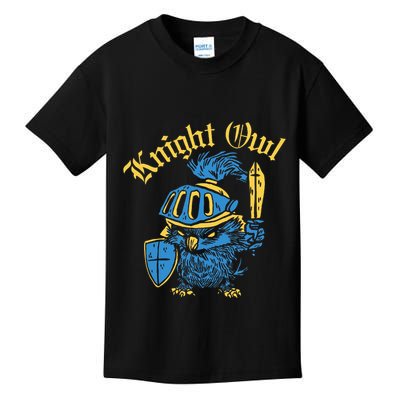 Renaissance Festival Knight Owl Ren Faire Kids T-Shirt