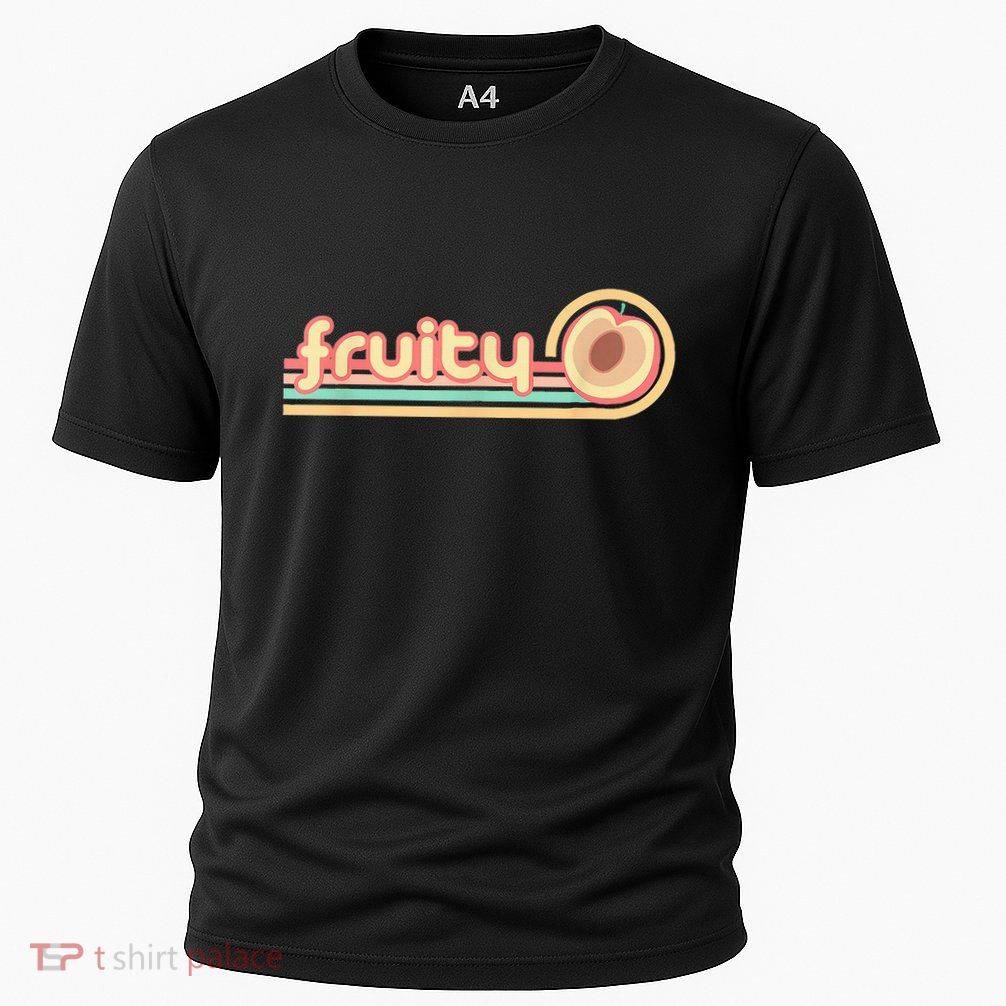 Retro Fruity Lesbian Peach Subtle Lesbian Lgbtq Cooling Performance Crew T-Shirt