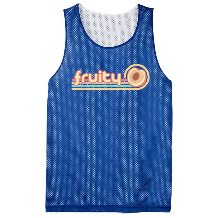 Retro Fruity Lesbian Peach Subtle Lesbian Lgbtq Mesh Reversible Basketball Jersey Tank