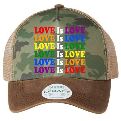 Rainbow Flag Love Is Love Lgbtq Pride Lgbt Equality Gift Legacy Tie Dye Trucker Hat