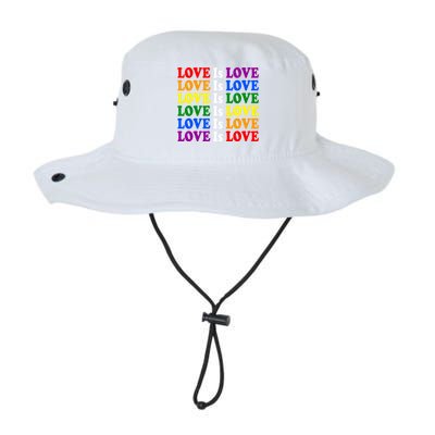 Rainbow Flag Love Is Love Lgbtq Pride Lgbt Equality Gift Legacy Cool Fit Booney Bucket Hat