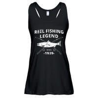 Reel Fishing Legend 1939 80th Birthday Fishing Gift Ladies Essential Flowy Tank