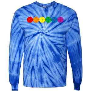 Rainbow Flower Lgbt Pride Flag Graphic Gift Tie-Dye Long Sleeve Shirt