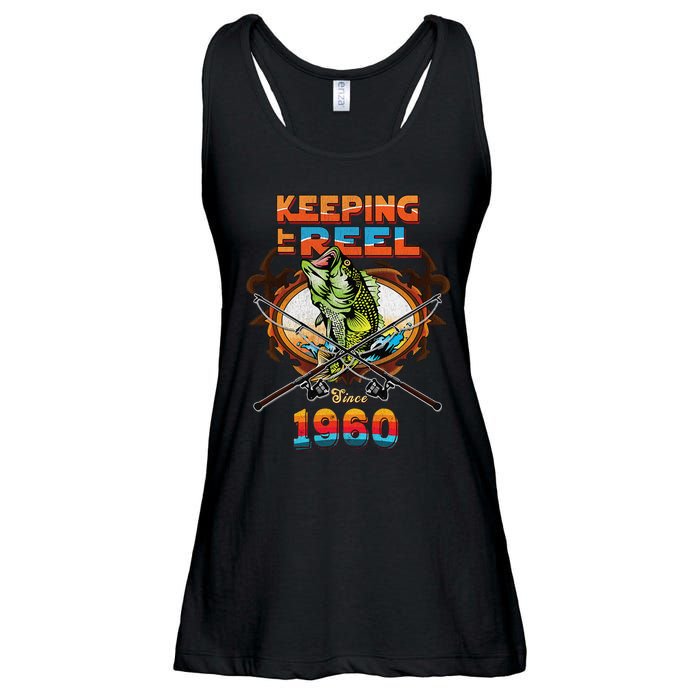 Reel Fishing Legend 60th Birthday Keeping It Reel Since 1960 Ladies Essential Flowy Tank