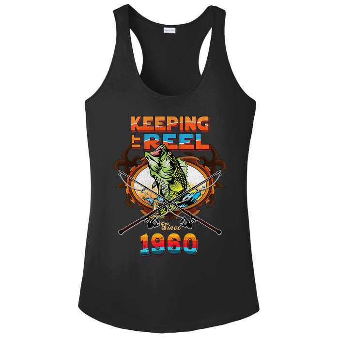 Reel Fishing Legend 60th Birthday Keeping It Reel Since 1960 Ladies PosiCharge Competitor Racerback Tank