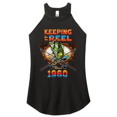 Reel Fishing Legend 60th Birthday Keeping It Reel Since 1960 Women’s Perfect Tri Rocker Tank