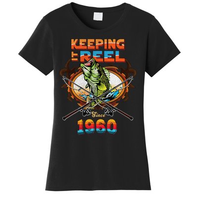 Reel Fishing Legend 60th Birthday Keeping It Reel Since 1960 Women's T-Shirt