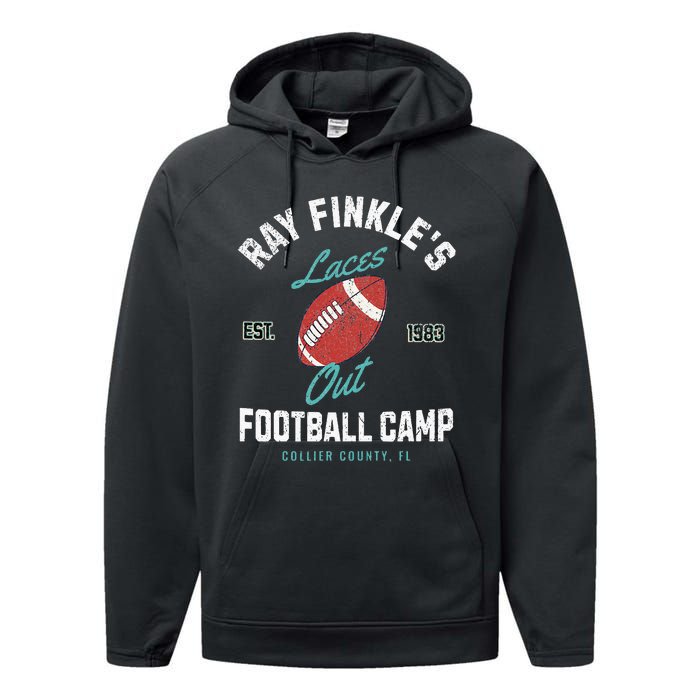 Ray FinkleS Laces Out Football Camp Est. 1983 Performance Fleece Hoodie