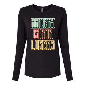 Racism For Losers Equal Rights Activist Cute Gift Womens Cotton Relaxed Long Sleeve T-Shirt