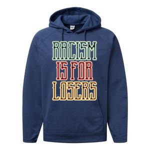 Racism For Losers Equal Rights Activist Cute Gift Performance Fleece Hoodie