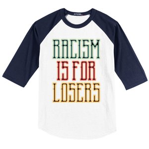 Racism For Losers Equal Rights Activist Cute Gift Baseball Sleeve Shirt