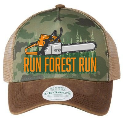 Run Forest Lumberjack Chainsaw & Logger Woodsman Legacy Tie Dye Trucker Hat