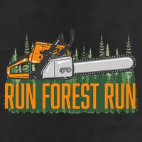 Run Forest Lumberjack Chainsaw & Logger Woodsman Garment-Dyed Fleece Hoodie
