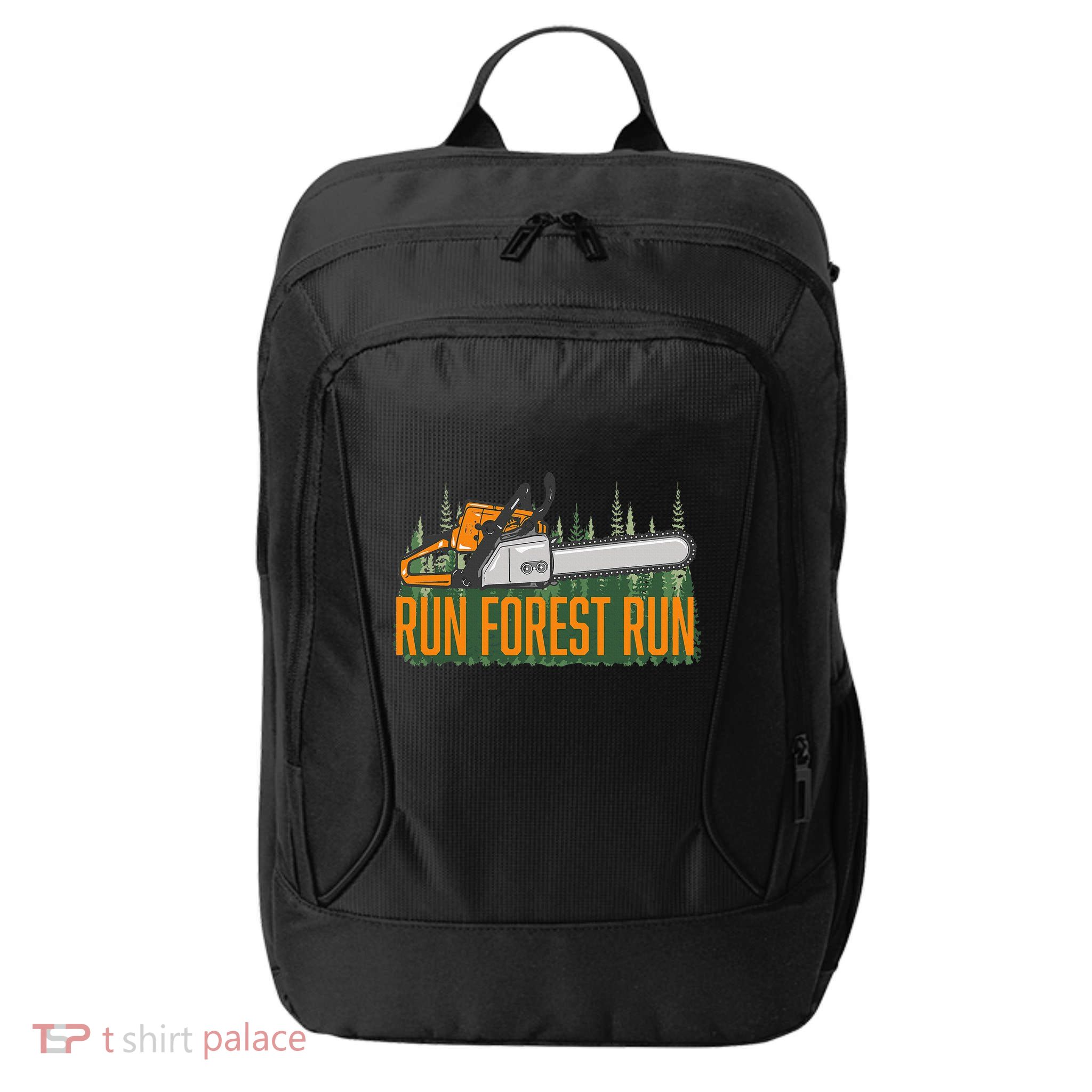 Run Forest Lumberjack Chainsaw & Logger Woodsman City Backpack