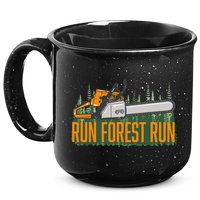 Run Forest Lumberjack Chainsaw & Logger Woodsman 15oz Campfire Ceramic Mug