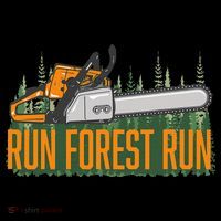 Run Forest Lumberjack Chainsaw & Logger Woodsman Flatbill Hat