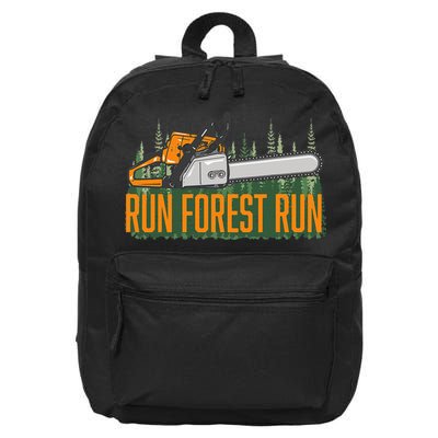 Run Forest Lumberjack Chainsaw & Logger Woodsman 16 in Basic Backpack
