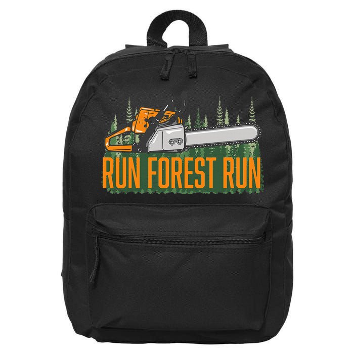 Run Forest Lumberjack Chainsaw & Logger Woodsman 16 in Basic Backpack