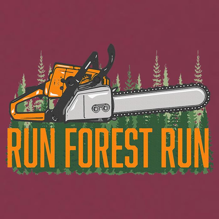 Run Forest Lumberjack Chainsaw & Logger Woodsman 16oz Travel Tumbler