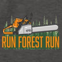 Run Forest Lumberjack Chainsaw & Logger Woodsman Vector Backpack