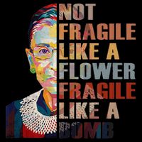 RBG. Fragile Like A Bomb. Ruth Bader Ginsberg Feminist Icon. Poster