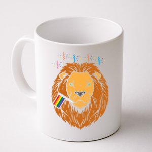 Rainbow Flag Lion Lgbt Pride Month Gay Ally Animal Gift Coffee Mug