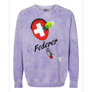 Roger Federer Lover Fan Thank You Tennis Lover Colorblast Crewneck Sweatshirt