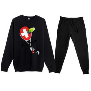 Roger Federer Lover Fan Thank You Tennis Lover Premium Crewneck Sweatsuit Set