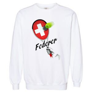 Roger Federer Lover Fan Thank You Tennis Lover Garment-Dyed Sweatshirt