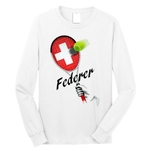 Roger Federer Lover Fan Thank You Tennis Lover Long Sleeve Shirt