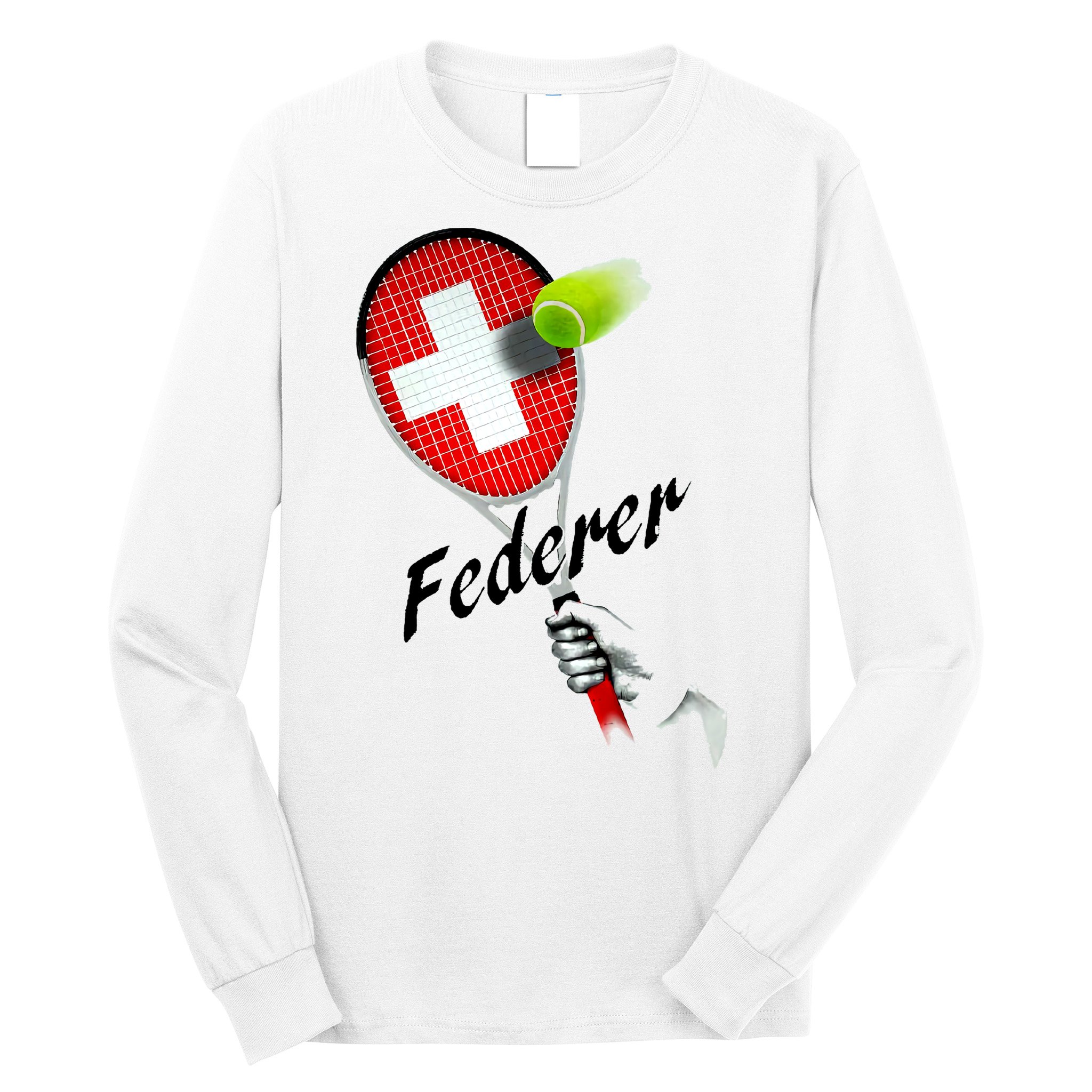 Roger Federer Lover Fan Thank You Tennis Lover Long Sleeve Shirt