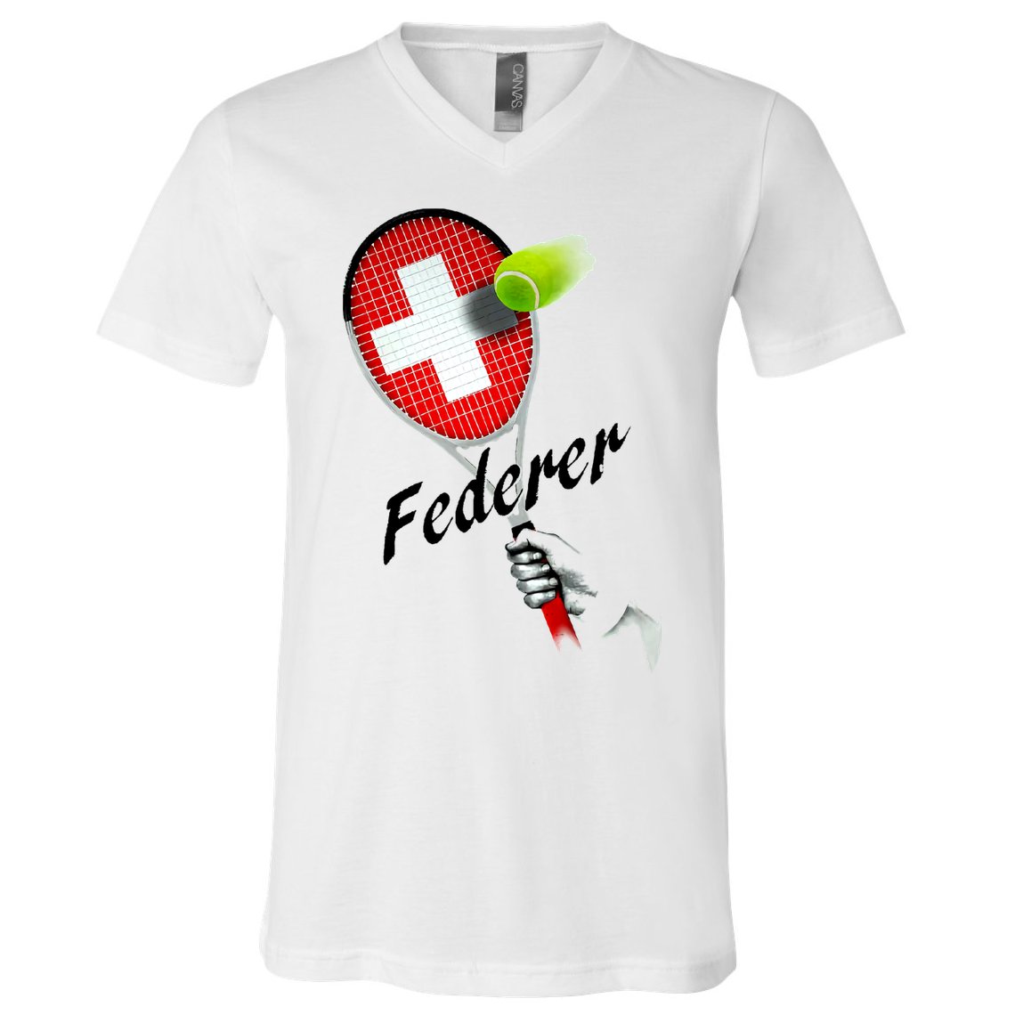 Roger Federer Lover Fan Thank You Tennis Lover V-Neck T-Shirt