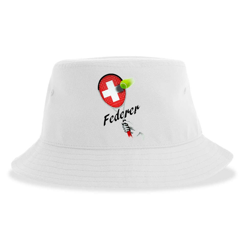 Roger Federer Lover Fan Thank You Tennis Lover Sustainable Bucket Hat