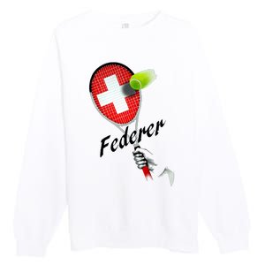 Roger Federer Lover Fan Thank You Tennis Lover Premium Crewneck Sweatshirt