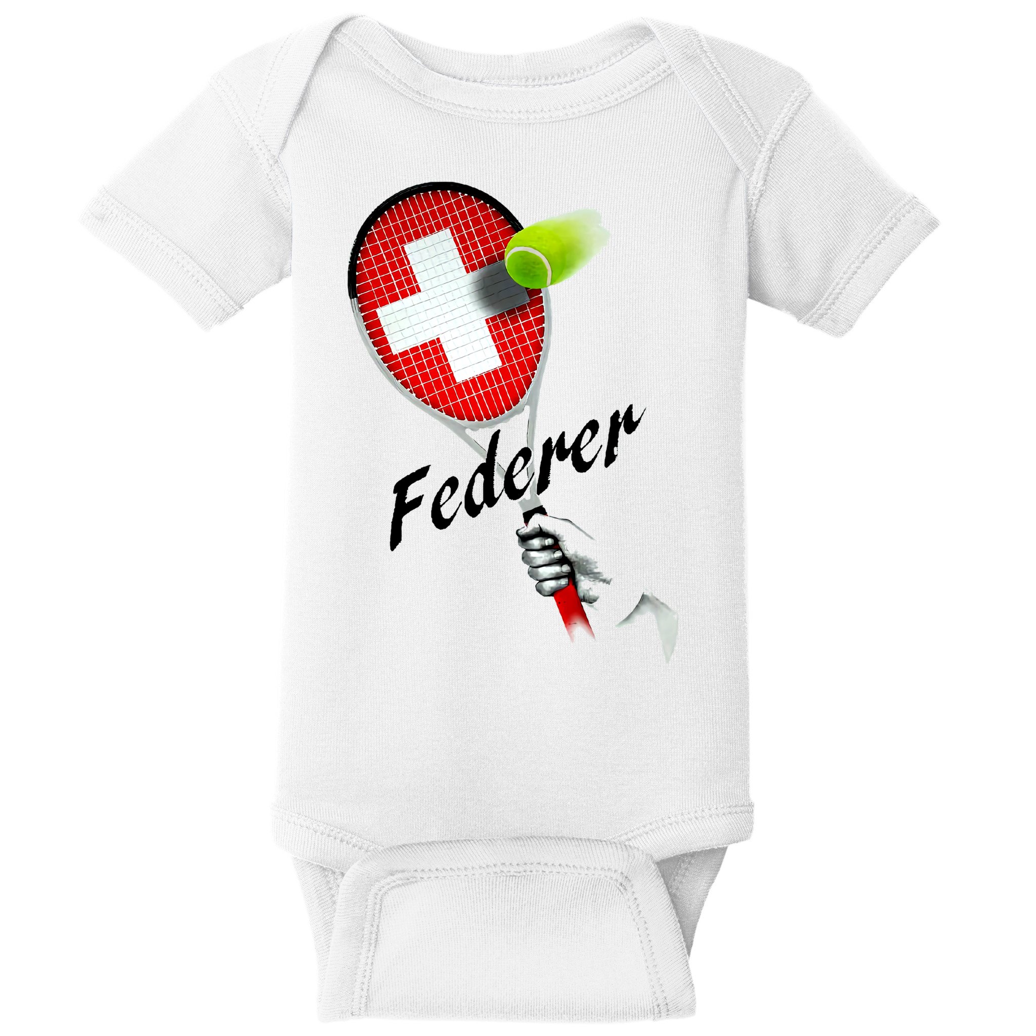 Roger Federer Lover Fan Thank You Tennis Lover Baby Bodysuit