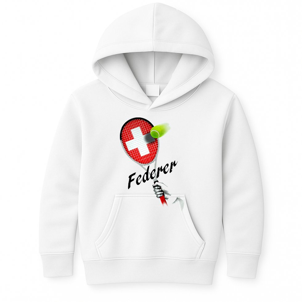 Roger Federer Lover Fan Thank You Tennis Lover Kids Hoodie