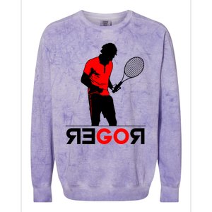 Roger Federer Lover Fan Thank You Tennis Lover Colorblast Crewneck Sweatshirt