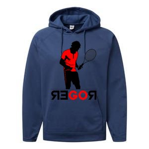 Roger Federer Lover Fan Thank You Tennis Lover Performance Fleece Hoodie